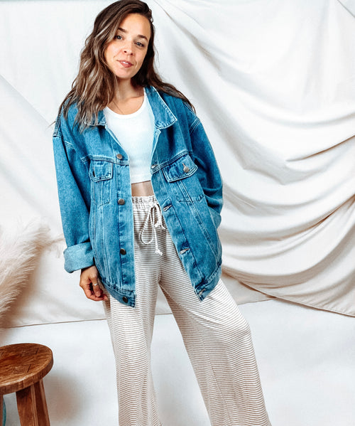 Jill Boxy-Cut Denim Jacket – Juniper Cloth